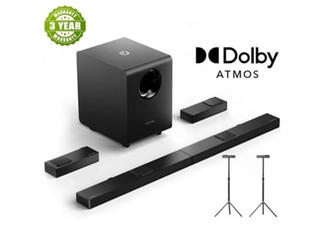 Soundbar Barra De Som 7.1.4 Ultimea Nova S90 Com Suportes Dolby Atmos 740w Passagem 4k Hdr 6 Equalizadores Ideal Para Cinema Caseiro E Xbox