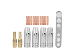 Laxiscreed Kit De Acessórios Para Maçarico De Soldar Mb 15ak Com 17 Peças Incluindo Ponta De Contacto E Bico Cone-forma