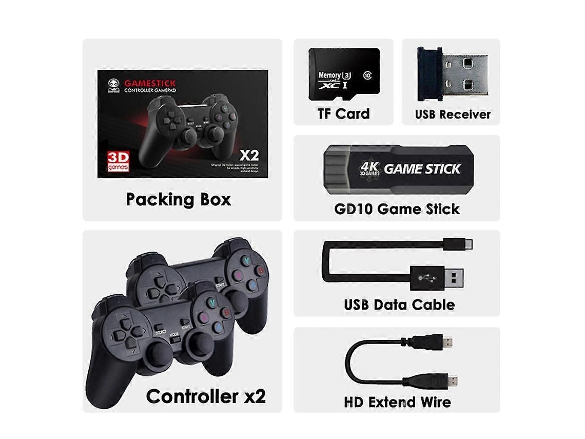Console de Jogos Retrô com Saída Hd para Tv, Plug And Play, Console de Jogos Tipo Stick, Consoles de Videogame. GOKOCO