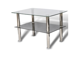 Coffee Table, Coffee Table Vidaxl Prateado Vidro