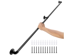 Corrimão de Escada de Tubo Corrimão de Escada de 6 Pés Aço Carbono com Capacidade de Carga de 440Lbs VEVOR