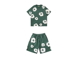 2026 conjunto de Shorts Masculino Verão 2025, Algodão, Casual Fitness, Viagem, 2 Peças
