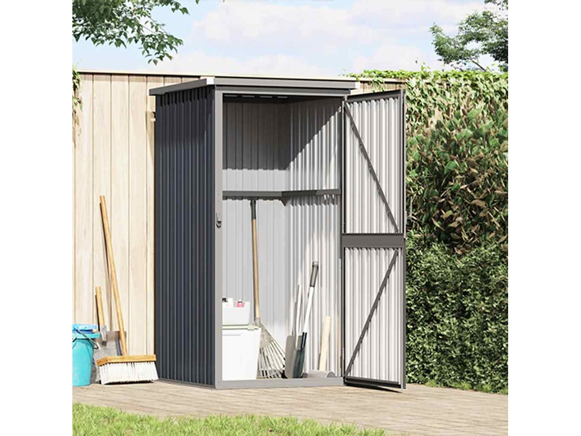 Vidaxl Abrigo Ferramentas Jardim 88x89x161cm Aço Galvanizado Antracite