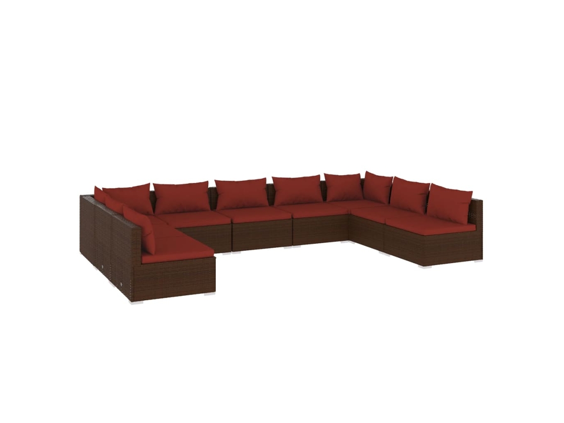 Garden Lounge Set, Garden Lounge Sets Vidaxl Marrom Rattan / Vime (n/a)