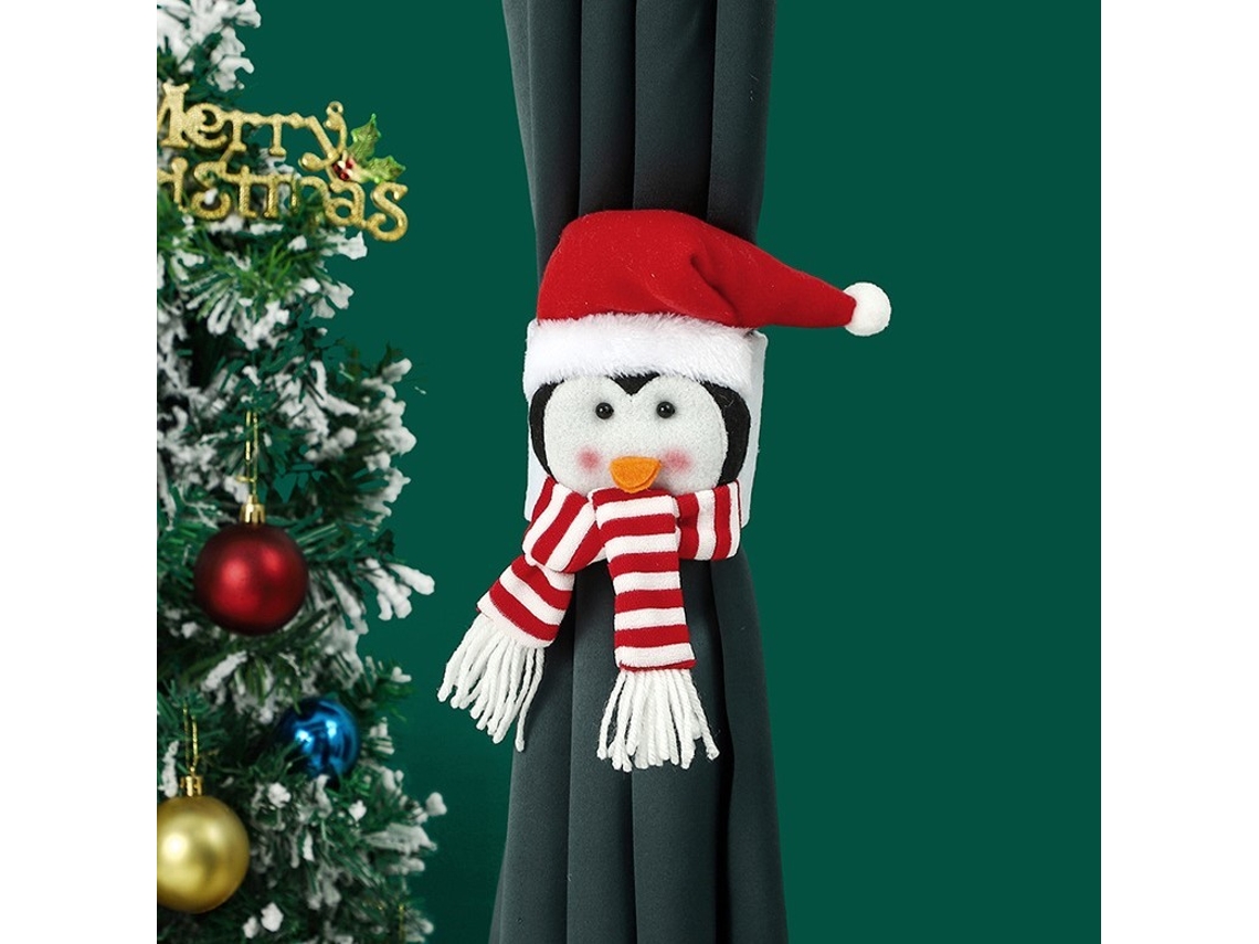 Fivela De Boneca De Desenho Animado De Natal, Fivela Fixa Para Cortina De Porta, Fivela De Decoração De Natal, Pinguim Aquaforge