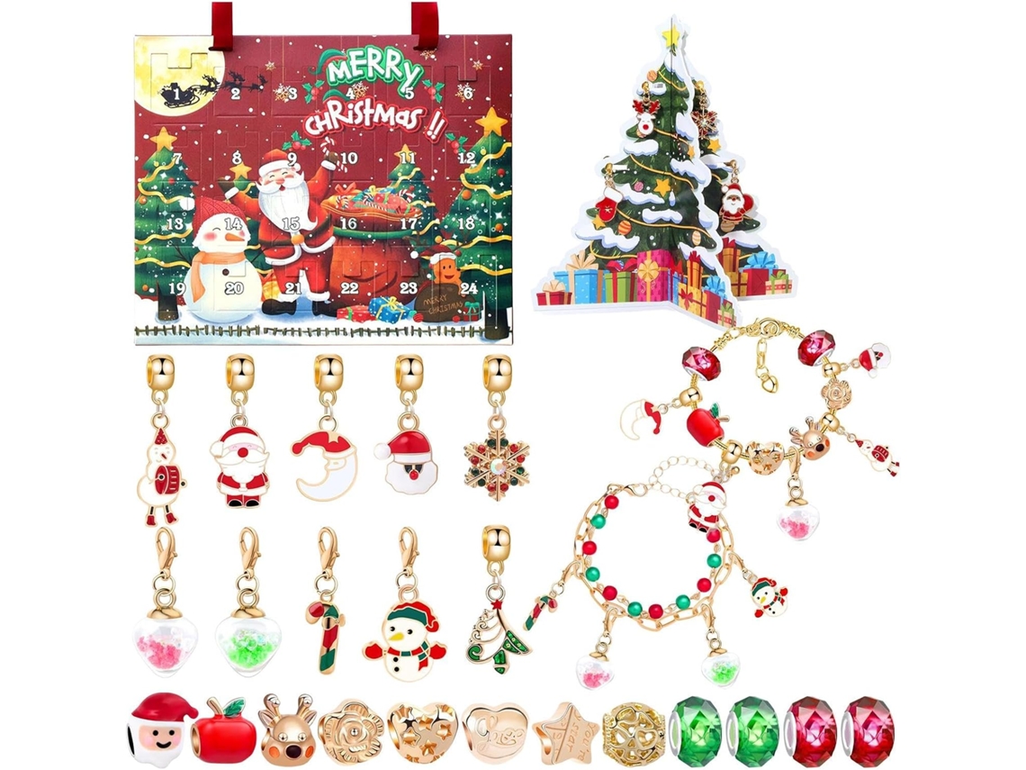 Kit De Contagem Regressiva De 24 Dias Com Miçangas, Kit Para Fazer Bijuterias Para Festas, Casa