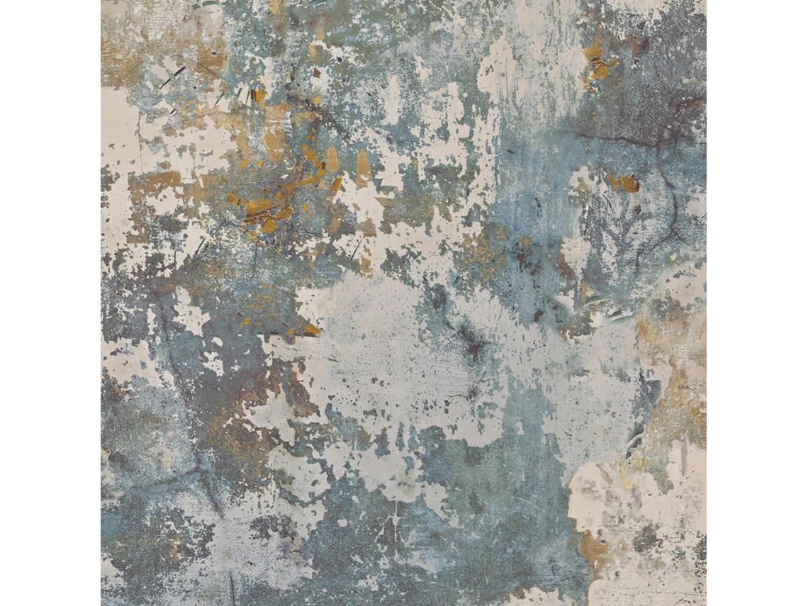 Papel De Parede Holandês Cinza Concreto E Verde Multicolorido