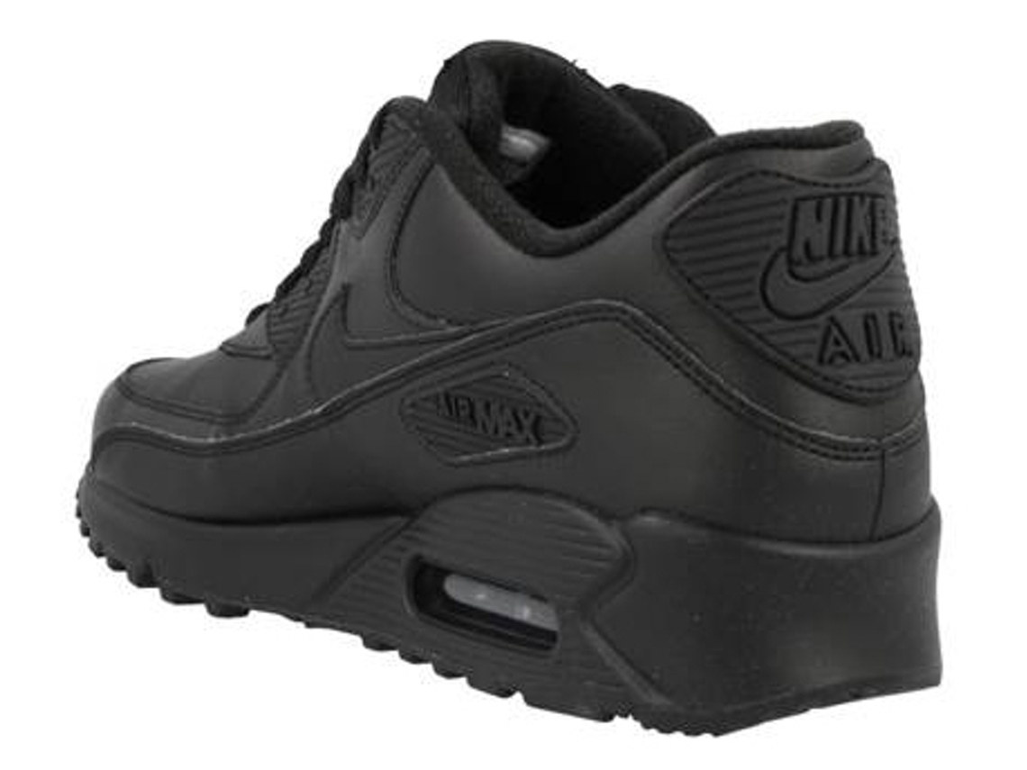 Air max sales preto de couro