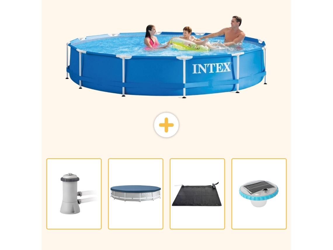 Intex Piscina Com Estrutura Redonda - 366x76 Cm - 5-peças S328