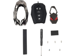 Cnfang4 Conjunto De 1-capa Chave Carro Em Silicone Liga Zinco, 5 Botões, Preta Para Chevrolet Cruze 2016-2019