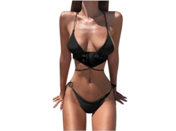 Fasst biquíni de Duas Peças com Design Sexy e Costura Sólida