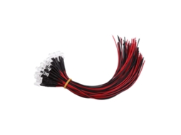 50 Peças de Diodos Led Pré cabos Dc12v 5mm Difusos Luzes Multicoloridas Piscar Lento