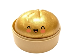 Dumplings Squishy, Dumplings Squishy Surpresa, Brinquedo para Apertar Sensorial com Bolso Gigante a Vapor, YUYSAN 03