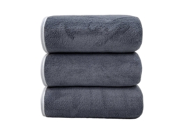 Toalha de Banho de Coral Fleece para Adultos, Macia e Altamente Absorvente, 3 Peças,cinza,70x140cm GERTIZ