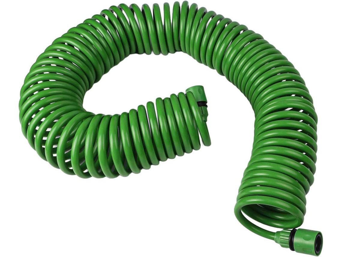 Mangueira De Jardim Espiralada Com Conectores Plástico Verde (20 M)