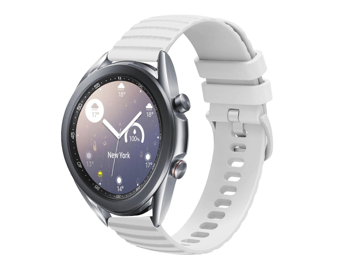 Pulseira De Silicone Sólida Com Estampa Ondulada E Pontilhada Para Samsung Galaxy Watch3 (41 Mm X 20 Mm).