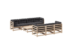 Garden Sofa Set, Garden Sofa Sets Vidaxl Marrom Madeira De Pinho (n/a)