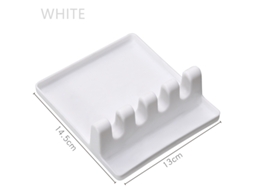 Descanso de Colher Resistente Ao Calor com Fenda de Silicone para Cozinha com Gotejamento Largo Suporte de Colher Antiderrapante
