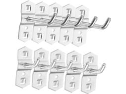 Aboofan Conjunto De 10 Ganchos Metálicos Para Painéis Perfurados, Inst