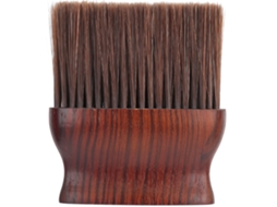 Escova de cabelo para pescoço de barbeiro 2026 com cabo de madeira, ideal para salões de cabeleireiro e barbearias.