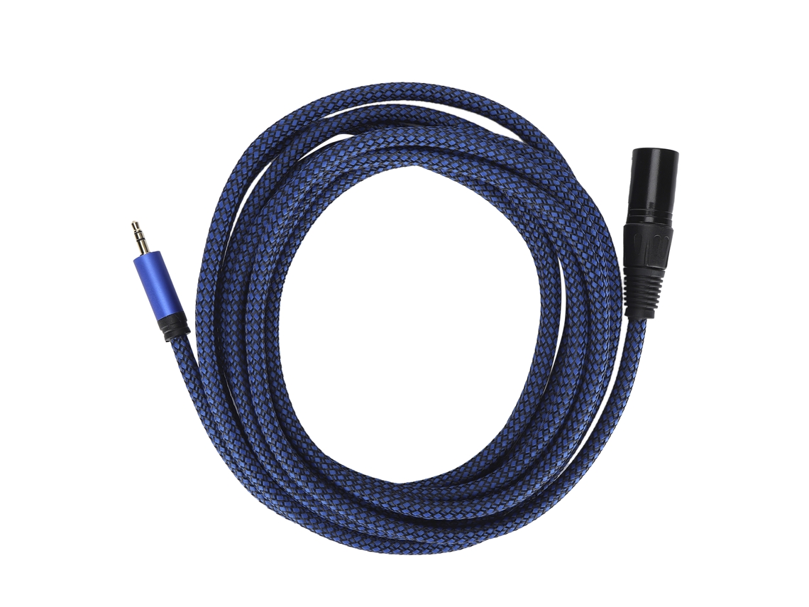 Mali cabo de Sinal Balanceado Xlr Macho para 3.5mm Jack 1/8 Polegada Microfone 24awg 4m Jd6046
