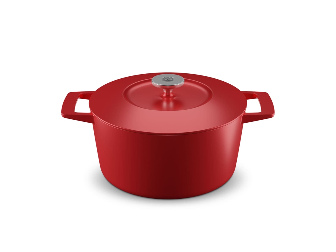 Panela Ferro Fundido MASTER SWISS Redonda (Vermelho - 24 cm)