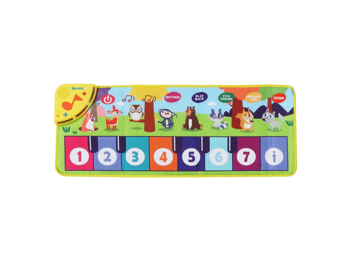 Primerox tapete de Piano Infantil Musical com Sons de Animais Brinquedo Educativo para Crianças