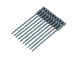 Conjunto De 10 Bits De Parafusadeira S2 Aço Cabeça Cruz Ph1 Virabrequim 1/4 Polegada 100mm