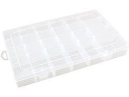 Nuobesty Caixa Organizadora Transparente Com Vários Compartimentos Para Pequenos Acessórios, Ideal Para Guardar Acessórios Pequenos.