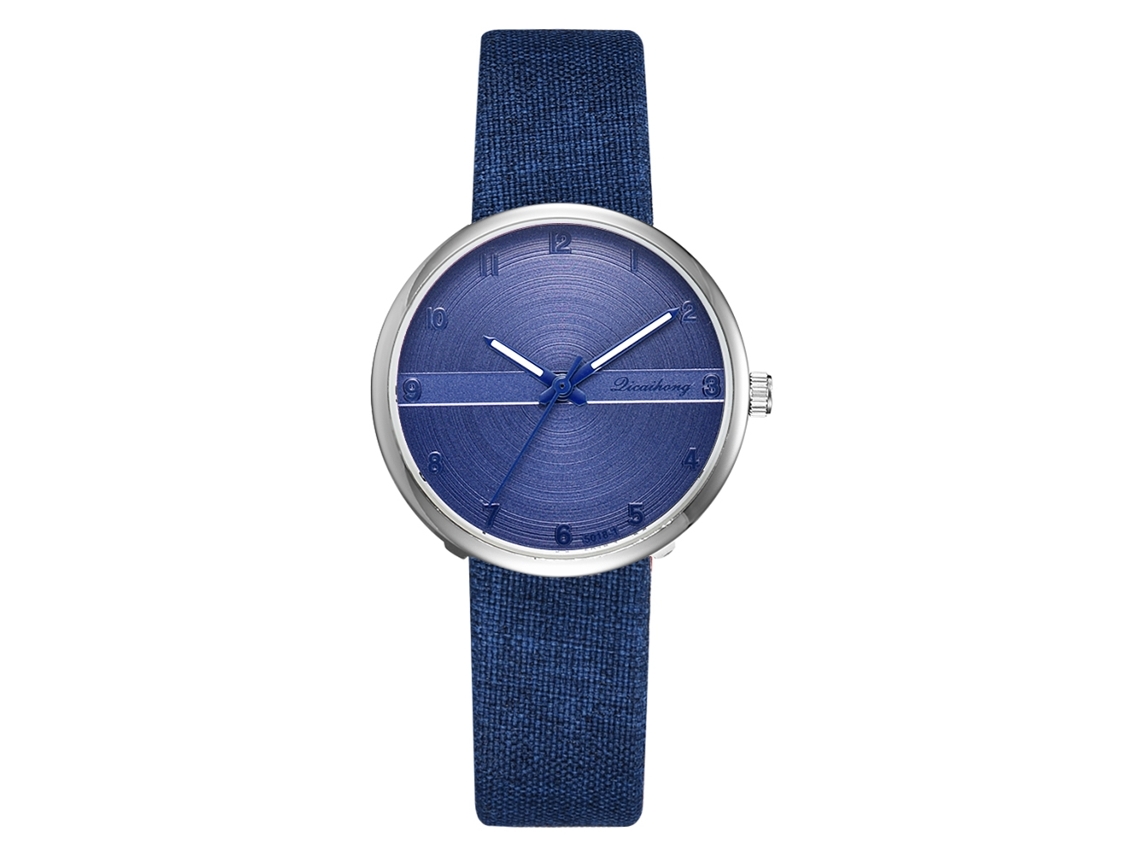 Relógio de Quartzo Feminino Casual com Mostrador Redondo e Pulseira Ajustável
