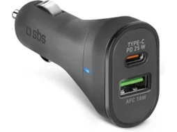 Carregador Automóvel SBS  TECRPD25W Preto