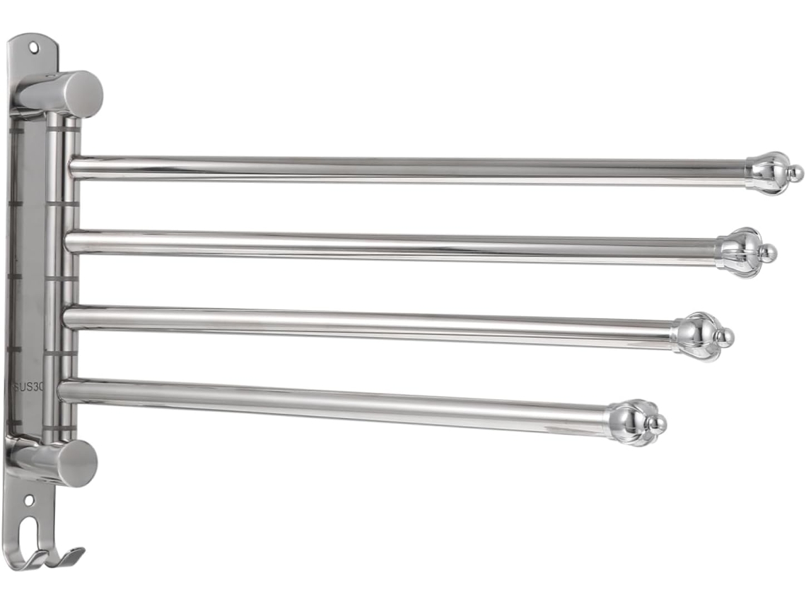 Suporte Para Toalhas Punch Em Aço Inoxidável Com Design Giratório, Organizador De Toalhas Em Aço Inoxidável Para Casa E