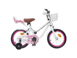 Vidaxl Bicicleta Infantil 12 Polegadas Para 2-4 Anos Branco