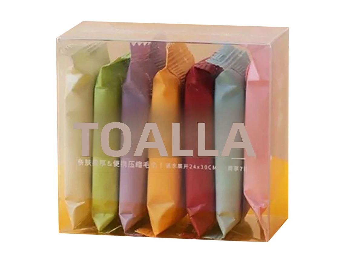 Mini Toalhas Descartáveis Compactadas, Cápsulas de Toalha Mágica, Cuidados Faciais MDUG (pacote com 7)