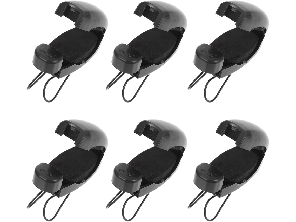 Conjunto De 6 Acessórios Para Proteção Contra Quedas E Clipes Para Óculos De Carro