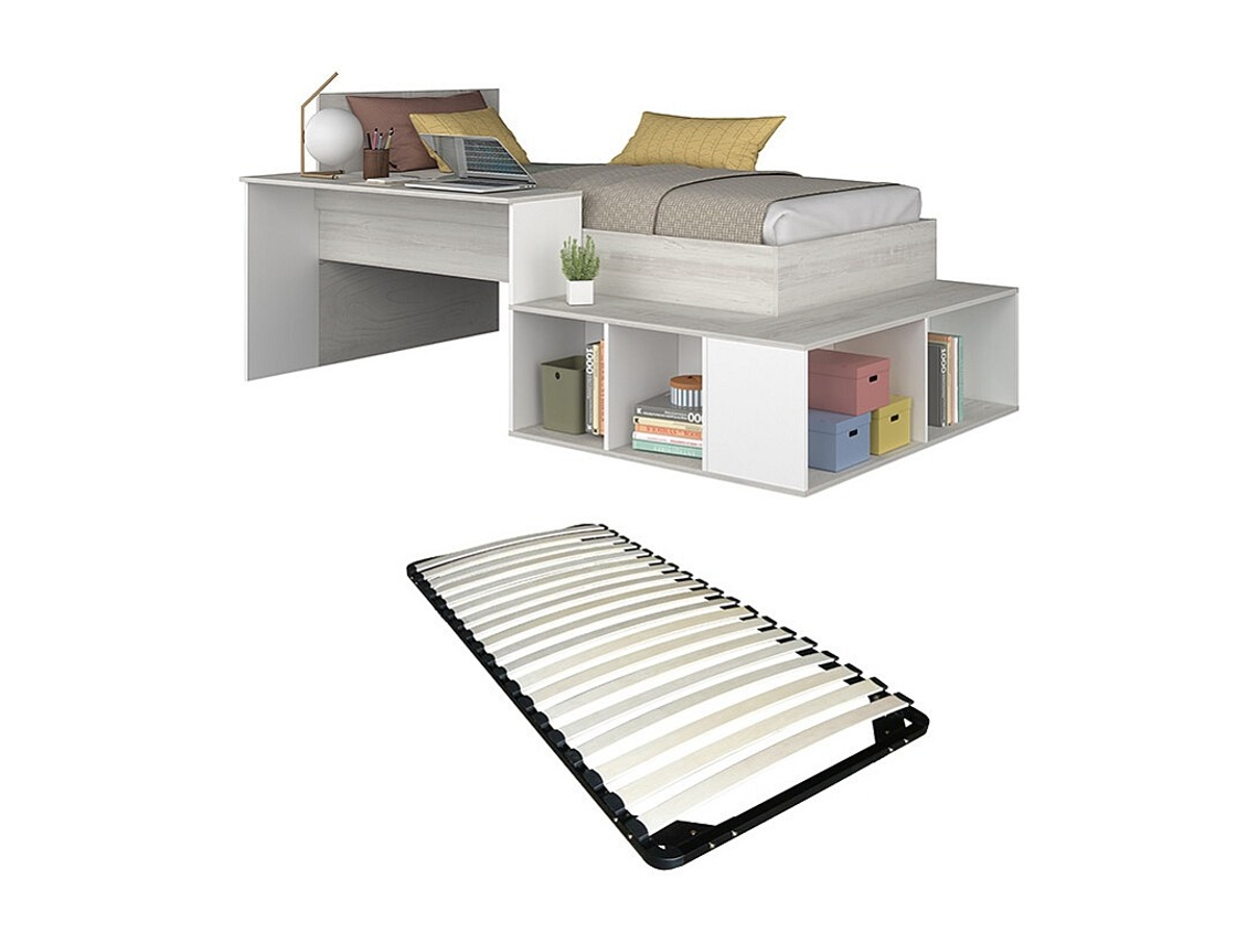 Cama Combinada Com Secretária E Arrumação Rigali