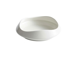 Pratos De Jantar De Cerâmica Com Design Moderno E Formato Especial, Louça Branca Quadrada De 21x21x4,5 Cm.