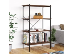 Vidaxl Unidade Com 4 Prateleiras 80x40x130 Cm Preto/natural