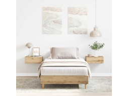 Vidaxl Estrutura de Cama Sem Colchão 90x190 Cm Carvalho Artesanal