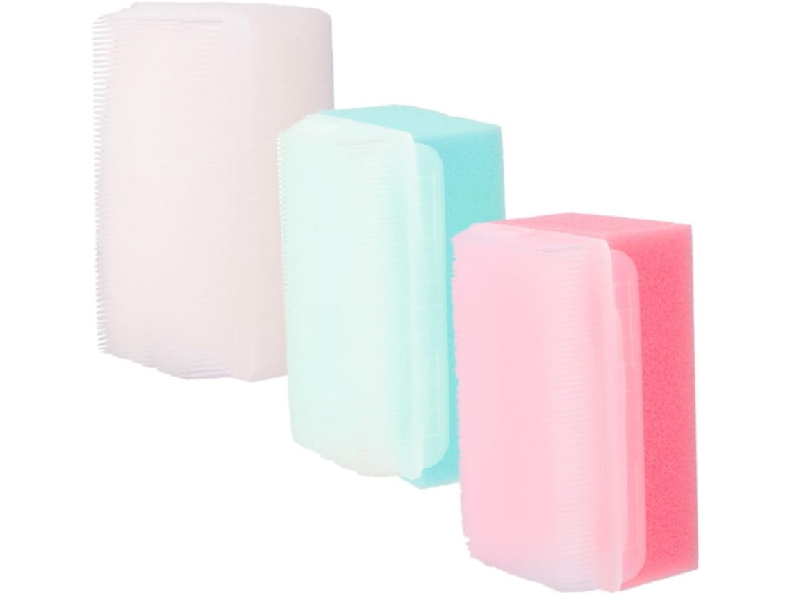 Lurelia Conjunto De 3 Escovas Esponja De Banho Para Duche, Esponja Suave, Massagem Suave E Portátil, Uso Diário