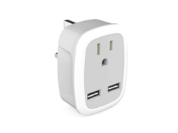 Adaptador De Viagem Multifuncional Eua Para Europa/reino Unido/itália/suíça Com 2 Portas Usb 3.0 Na Marca Britânica Migaba