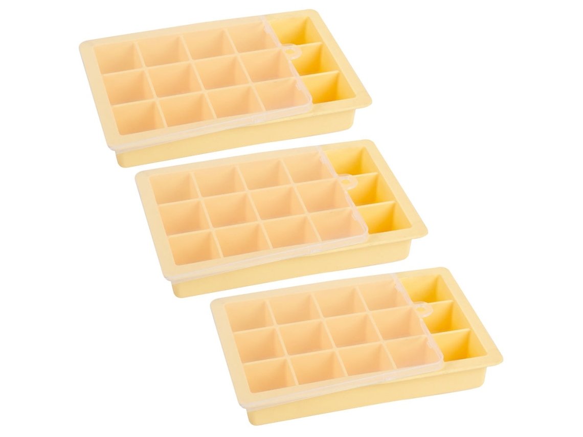 Elysve Forma Para Gelo Em Silicone 3 Peças Reutilizável