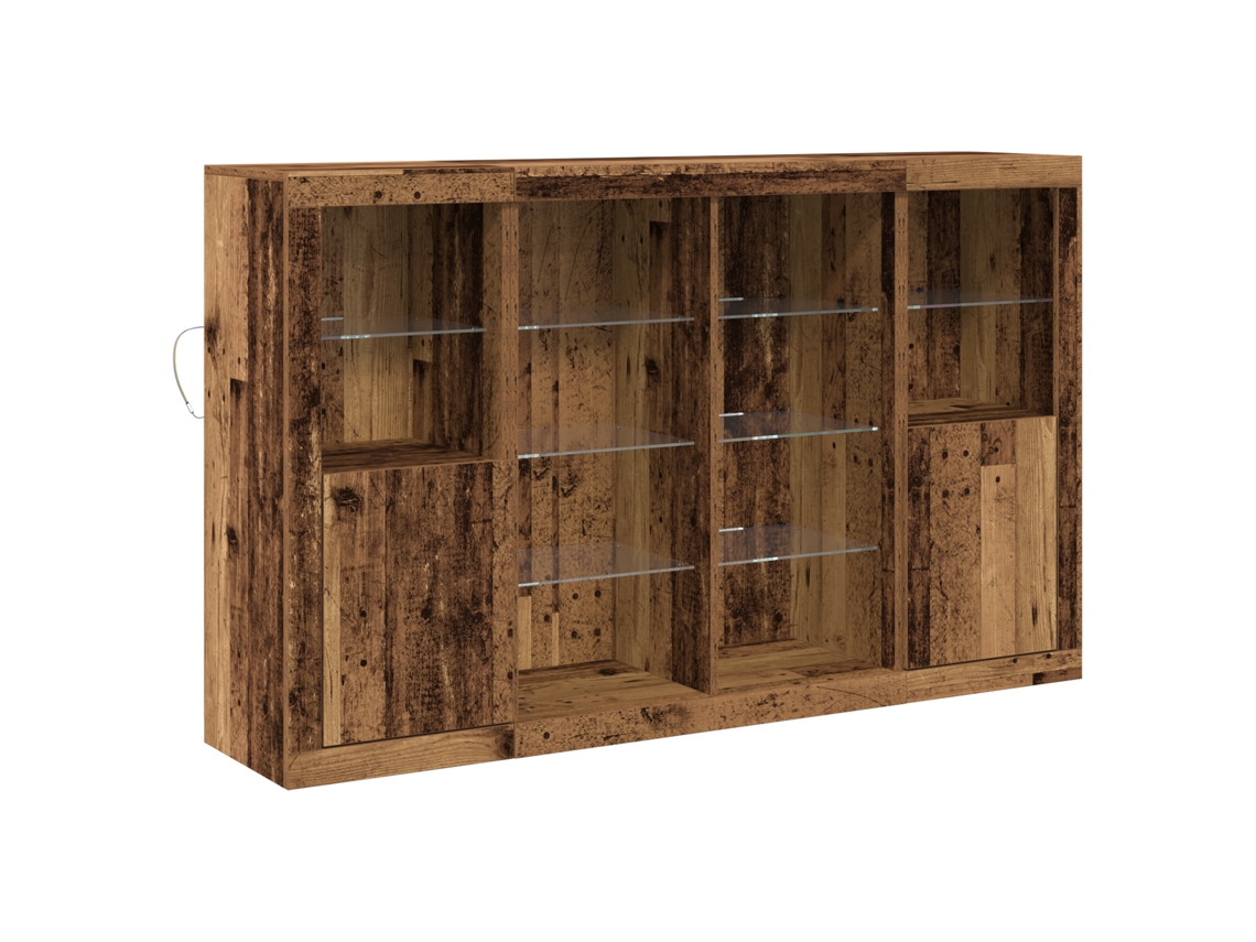 Conjunto 1 Buffet Moderno Vidaxl Castanho Derivados De Madeira (163 X 37 X 100 Cm)