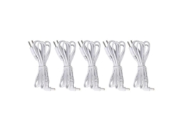 Conjunto De 5 Cabos Eletrodo Reposição Com Conector 2 Pinos 2, 35 Mm Para Massageador Tens, Na Cor Branca (cno.086152).