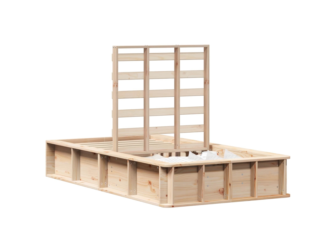 Estrutura da Cama Marrom Cera 75 X 190 Cm VIDAXL