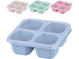 Conjunto De 4 Lancheiras Bento Empilháveis Kichvoe Com Compartimentos, Portáteis E Multiuso Para Piqueniques Lanches