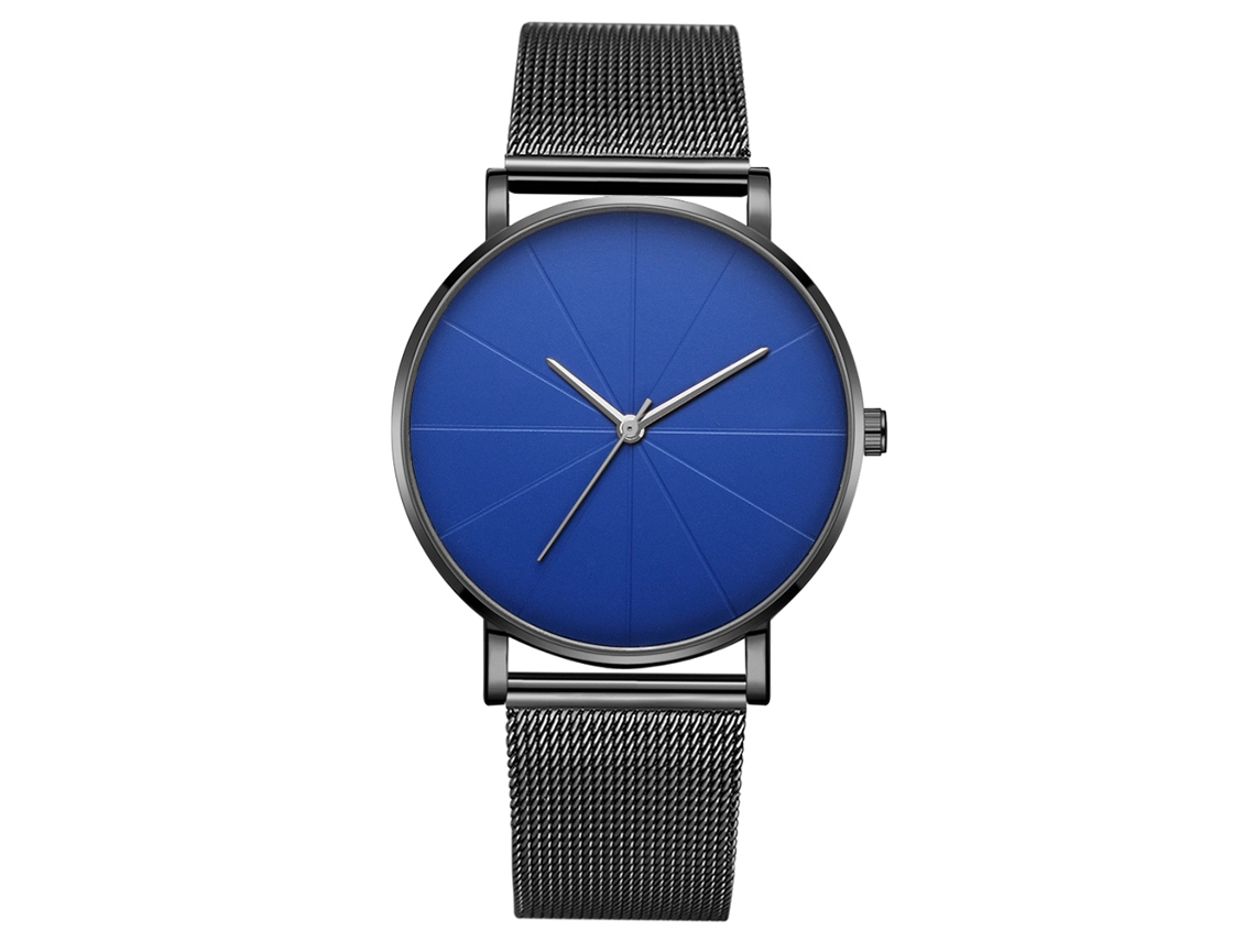Relógio de Pulso Analógico de Quartzo com Pulseira de Liga Moda Estilo Moderno Simples 02