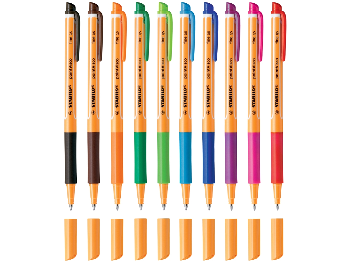 STABILO Gel-Roller Pointvisco Largura Da Linha: 0 5 Mm Laranja