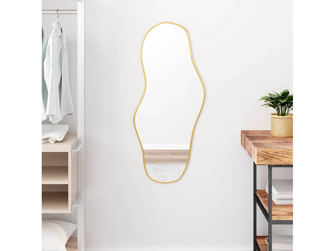 Vidaxl Espelho De Parede 90x40 Cm Dourado