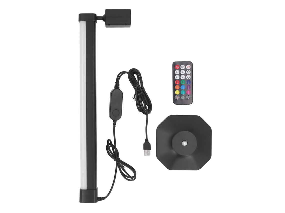 Lâmpada inteligente RGB ambiente com controle app, 16 milhões de cores, 8 modos de cena e rotação 360° com S/MARCA